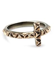 House of Harlow 1960 Rose Gold-Plated Faceted Metal Cross Stack Ring