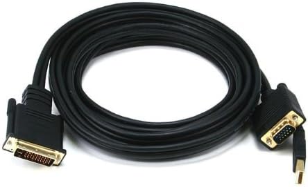 12ft 28AWG VGA &amp; USB (A Type) to M1-D (P&amp;D) Cable - Black By:MP