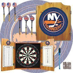 NHL New York Islanders Dart Cabinet includes Darts and Board