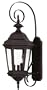 Kenroy Home 16313BL Estate 3-Light Medium Wall Lantern, Black