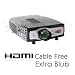 Hd1080i Home Theater LCD Hdmi Projector with Free Extra Bulb & 6\' Hdmi Cable Hd Tv Supports 1080p,wii Ps3 DVD One Year Warranty! Covered By Money-back Gurantee!