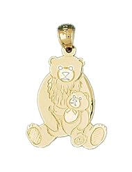 Dazzlers Solid 14 karats Gold Bear Charm Pendant available in three colors from jewelsberry (weights: 2.3 grams only)