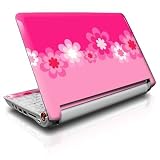 Retro Pink Flowers Design Protective Skin Decal Sticker for Acer (Aspire ONE) 10.1 inch (D150) Netbook Laptop ONLY