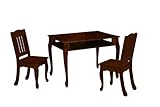 IMAGE OF Rectangle Table 2 Chair Set - Windsor Collection Espresso