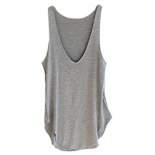 AutumnFall® Woman Sleeveless V-Neck Candy Vest Loose Tank Tops T-shirt