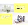ENERDAN - 4 x Adaptadore de 2 Bater�as de tama�o A&hellip de ENERDAN