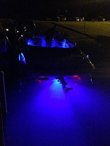 New BLUE LED BOAT PLUG LIGHT GARBOARD BRASS DRAIN 1/2 NPT MARINE UNDERWATER FISH Set23