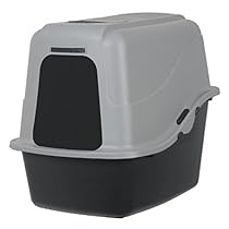 Petmate Hooded Litter Pan Set Large, Black/Gray
