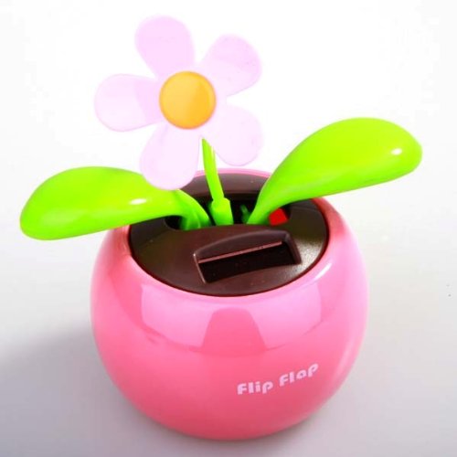 Solar Powered Dancing Flower,Solar Powered Dancing Flower Plant With Round Flower,Solar Powered Dancing Flower Plant - 1 Supplied,Solar Powered Flower Pot & Plant,Flip Flap Solar Powered Plant for Desk or Window,Fun Flapping Flower Plant,Cute Window Ornament - Mechanical Flapping Plant,Cute Mechanical Flower