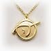 Invisible Pink Unicorn (IPU) Pendant - bright gold finish