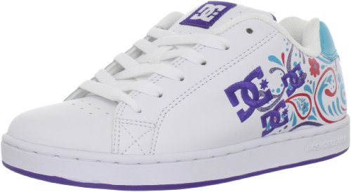 DC Women's Pixie Paisley Sneaker,White/Varsity Purple,9.5 M US