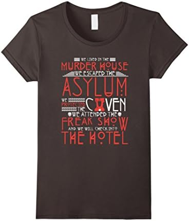 Women's We lived in the murder house t-shirt Small Asphalt