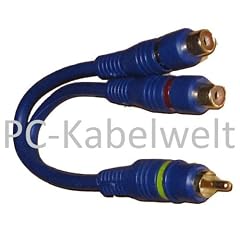 PC-Kabelwelt Cinch RCA Y Adapter Chinch 2 x Kupplung Kabel Car Hifi
