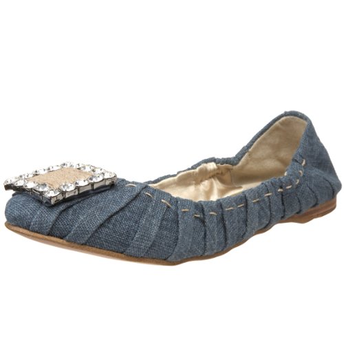 Apepazza Women's Tormalina Flat,Blue,6 M US