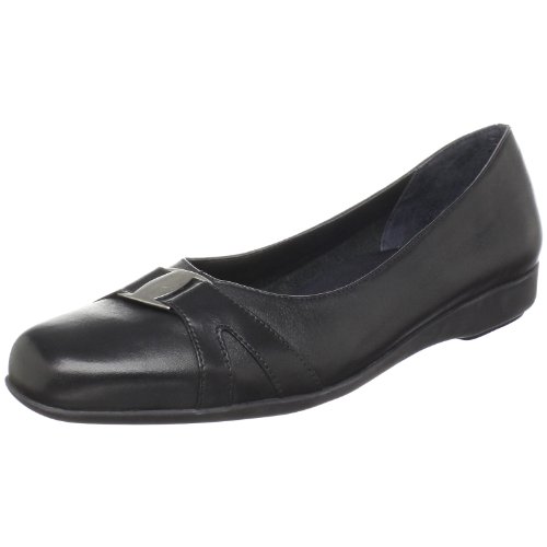 Walking Cradles Women's Tiffany Flat,Black Leather,8.5 M US