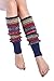 Leg Warmer, V28 Women Ladies Girl Fashion Winter Bohemian Boho Knit Crochet Long (Navy,style 1)