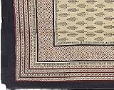 ShalinCraft Home Accessories Decor Flat Linen Bedsheets India Block Print Twin Size (bssht580)