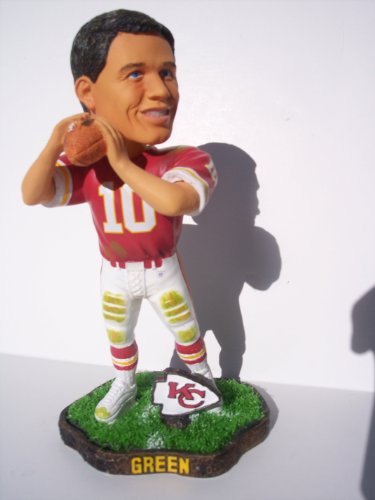 tRENT Green QB 8 inch Kansas City Chiefs Game Worn Bobble Head