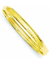 Genuine 14K Yellow Gold 4/16 Hammered Fancy Hinged Bangle Bracelet 6 Grams Of Gold 100% Satisfaction Guaranteed.
