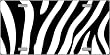 LP-2194 Zebra Print Flat Automotive License Plates Blanks for Customizing- Black
