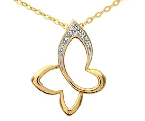 Colliers - Femme - Or Jaune 375/1000 (9 Cts) 0.93 Gr - Diamant