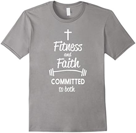 Men's Fitness and Faith T-Shirt 2XL Slate