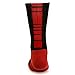 College Edition Men's Champ preformance Crew Sock, Black/Red, Large 10-13