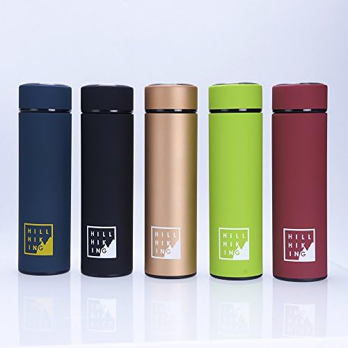 Double Walled Vacuum Sealed Insulated 16oz Hill Hiking Water Bottle/Thermos (Red)