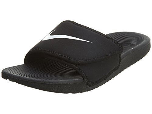 Nike Youth Kawa Adjustable Athletic Sandal (2, Black/White)