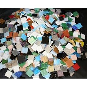 Glass Tile 5 Pounds Mosaic Glass Tiles - Assorted Colors