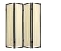 Modern Furniture - 6ft. Helsinki Fabric Japanese Privacy Screen Room Divider - 4 Panel Black