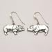 Flat Rhino Earrings