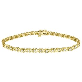 Diamond Tennis Bracelet 1.0 Carat (ctw) in 10K Yellow Gold by MyJewelryBox.com