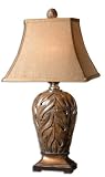 Decorative Table Lamp with Banana Leaf Design