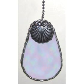 Iridescent Pink Shell Lamp & Ceiling Fan Pull Chain -2 1/2