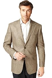 Sartorial Luxury Pure Linen 2 Button Checked Jacket