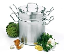 Norpro KRONA 6 Quart Stainless Steel Steamer Cooker 3 Piece Set