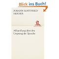 Abhandlung �ber den Ursprung der Sprache