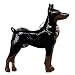 BLACK and TAN Doberman Pinscher Hand Painted Pin