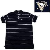 Pittsburgh Penguins NHL Classic Pique Stripe Polo Shirt (Black)