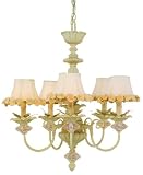 Trans Globe 7415 AW 5 Light Kids Lamps Chandelier, Antique White