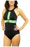 It Figures Women's Mod Squad Highneck Tank Swimsuit