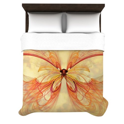 Kess InHouse Alison Coxon Papillon 88 by 88-Inch Duvet, Queen