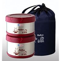 Two Stainless Steel Vaccum Lunch Jar By Bubee