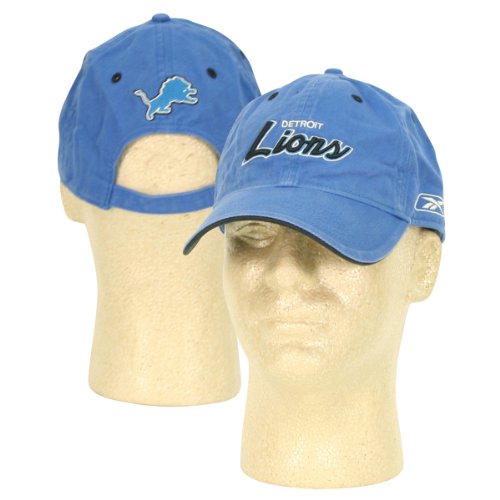 Detroit Lions Script Slouch Style Adjustable Hat -Blue
