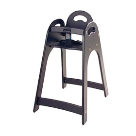  Koala Kare Black Designer High Chair w/ Rounded Top & Sides