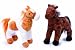 Soft Toy Set Of Two Horses Ponies Molly and Penny Brown and caramel and white Gift For a Horse Fan_s-1