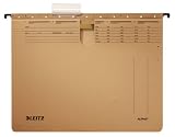 Produkt-Bild: Leitz 19143000 H&auml;ngehefter Alpha, kaufm&auml;nnische Heftung, Natronkarton, 10 St&uuml;ck, naturbraun