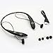 GJT Hv900 Wireless Bluetooth Stereo Headset Universal Vibration Neck Bluetooth Style Earphone Headphone for iPhone Android Cellphones Enabled Bluetooth Device (BLACK)