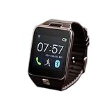 Invtepy® New Smart Watch Pedometer Sleep Monitor Remote Camera for Android Phone Samsung GALAXY Note 3/Samsung GALAXY S4 S5/Samsung GALAXY Grand 2/GALAXY S4/HTC One/Moto X/Nexus 5/Sony Xperia Z1/LG G2 Lumia1520 (Full Function) and Apple iPhone iphone(4/4S/5/5C/5S/6)(Part of the function)-Black